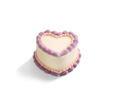 Vintage Violet Heart Cake 