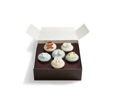 Blue Baby Shower Cupcake Selection Box